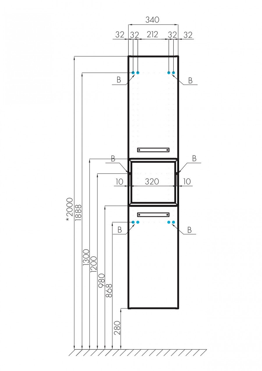 Шкаф ЛОФТ ФАБРИК 34, подвесной, дуб эндгрейн