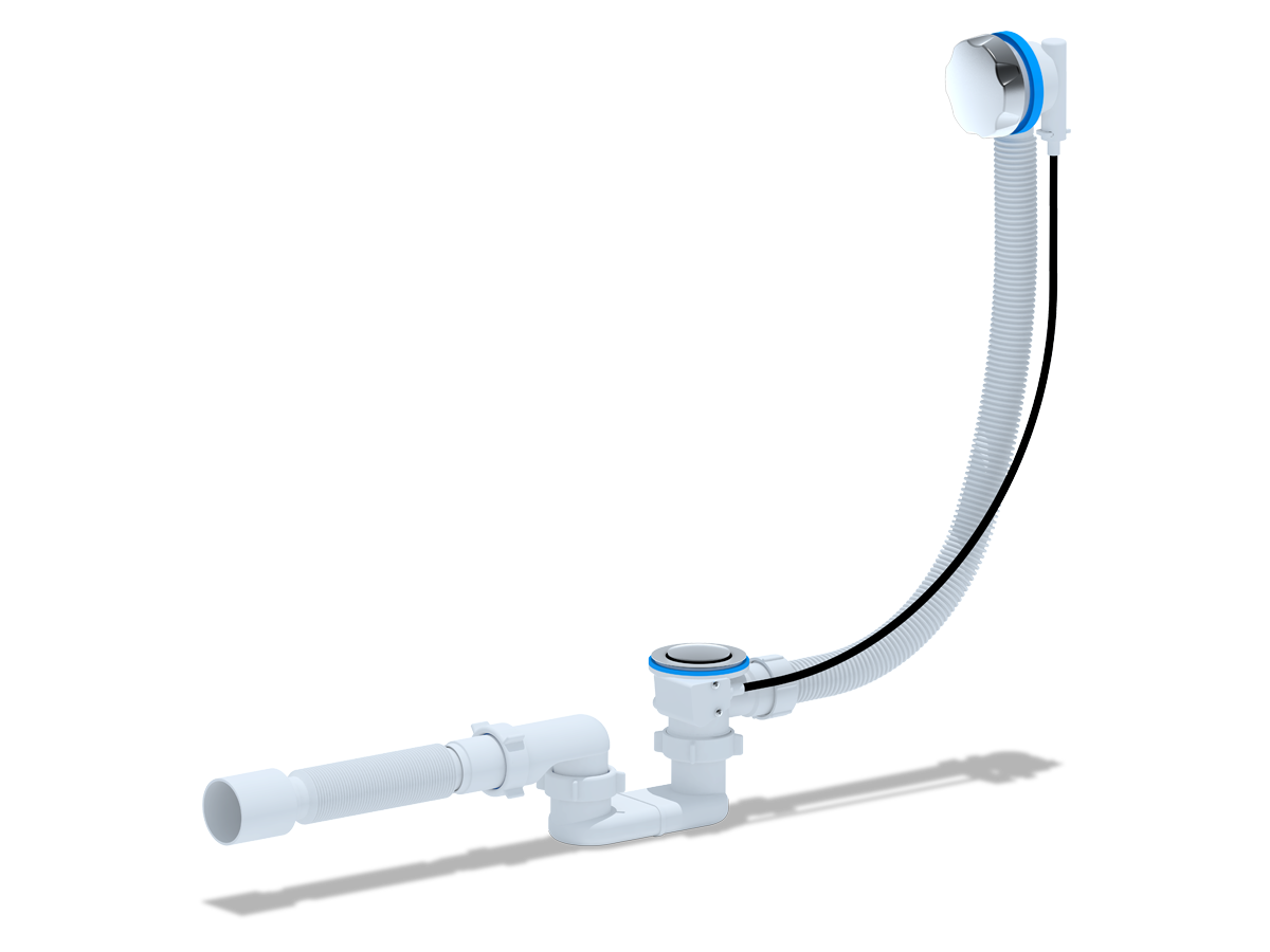 Перелив полуавтомат с плоским сифоном АНИ Пласт EM701 580 с гибкой трубой 40х50