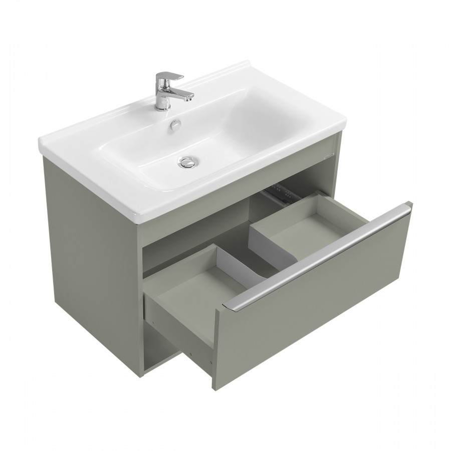 Тумба-умывальник ХОУП 80, 1 ящ., подвесная, хаки (под раковину МИРАНДА 80)