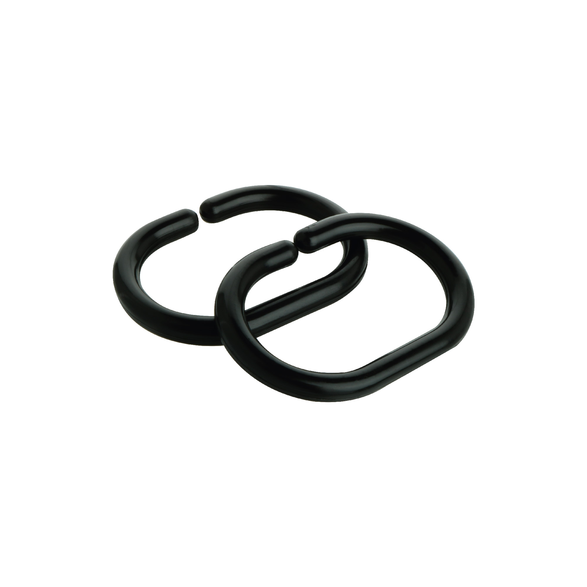 Кольца для шторки Fixsen, черные, 12 шт, FX-1000B