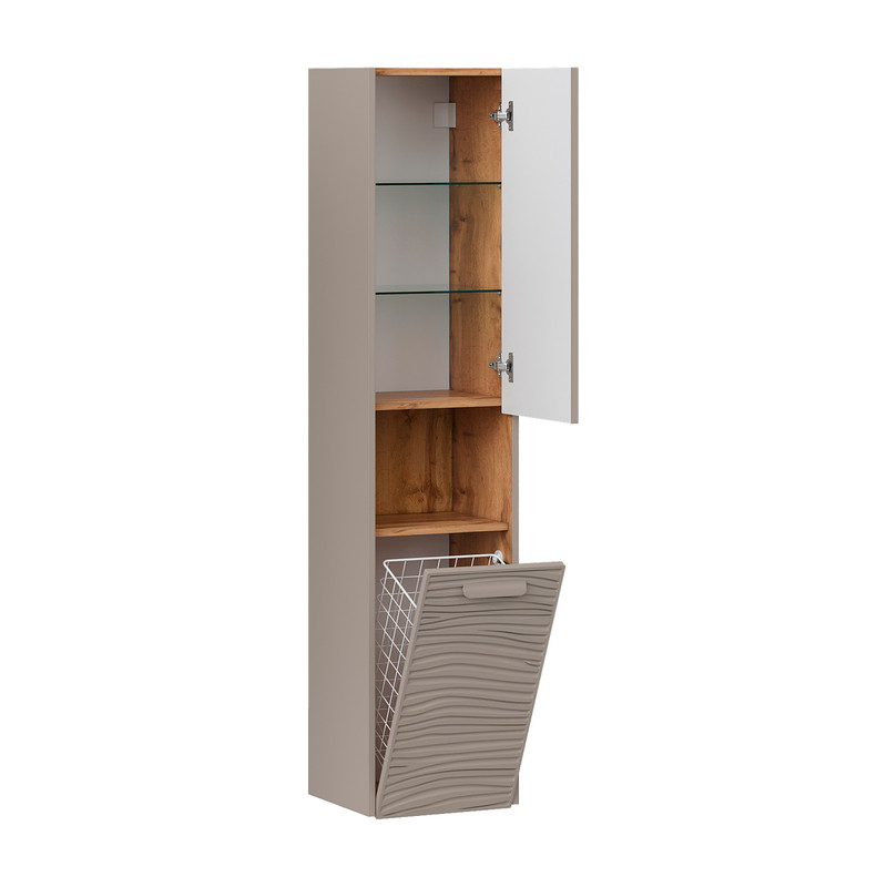 Пенал EQUIL Gleam 36, подвесной, с корзиной, амарок/дуб вотан (ppGLEAM36-25)