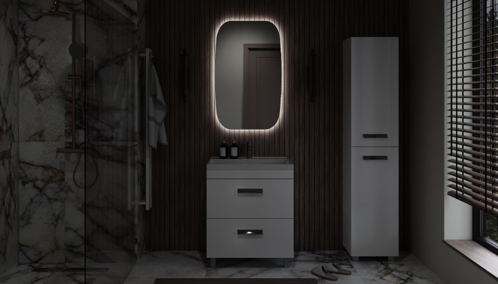 Шкаф VELVEX Orlando 400 белый матовый