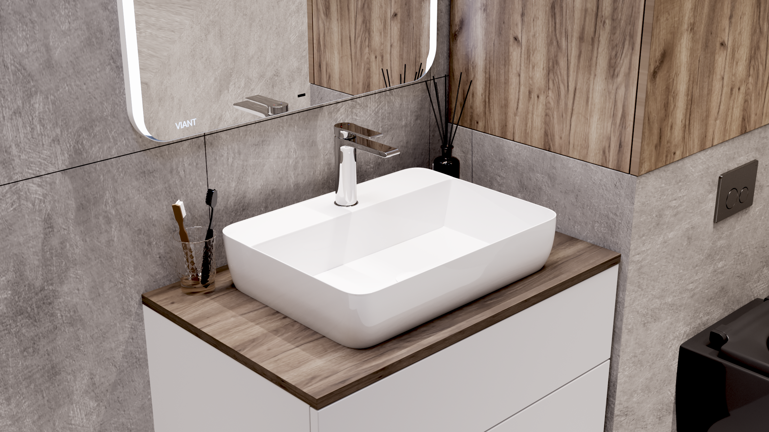 Столешница VIANT Neo орех натуральный 600х460 мм (VNEO60ON-STMDF)