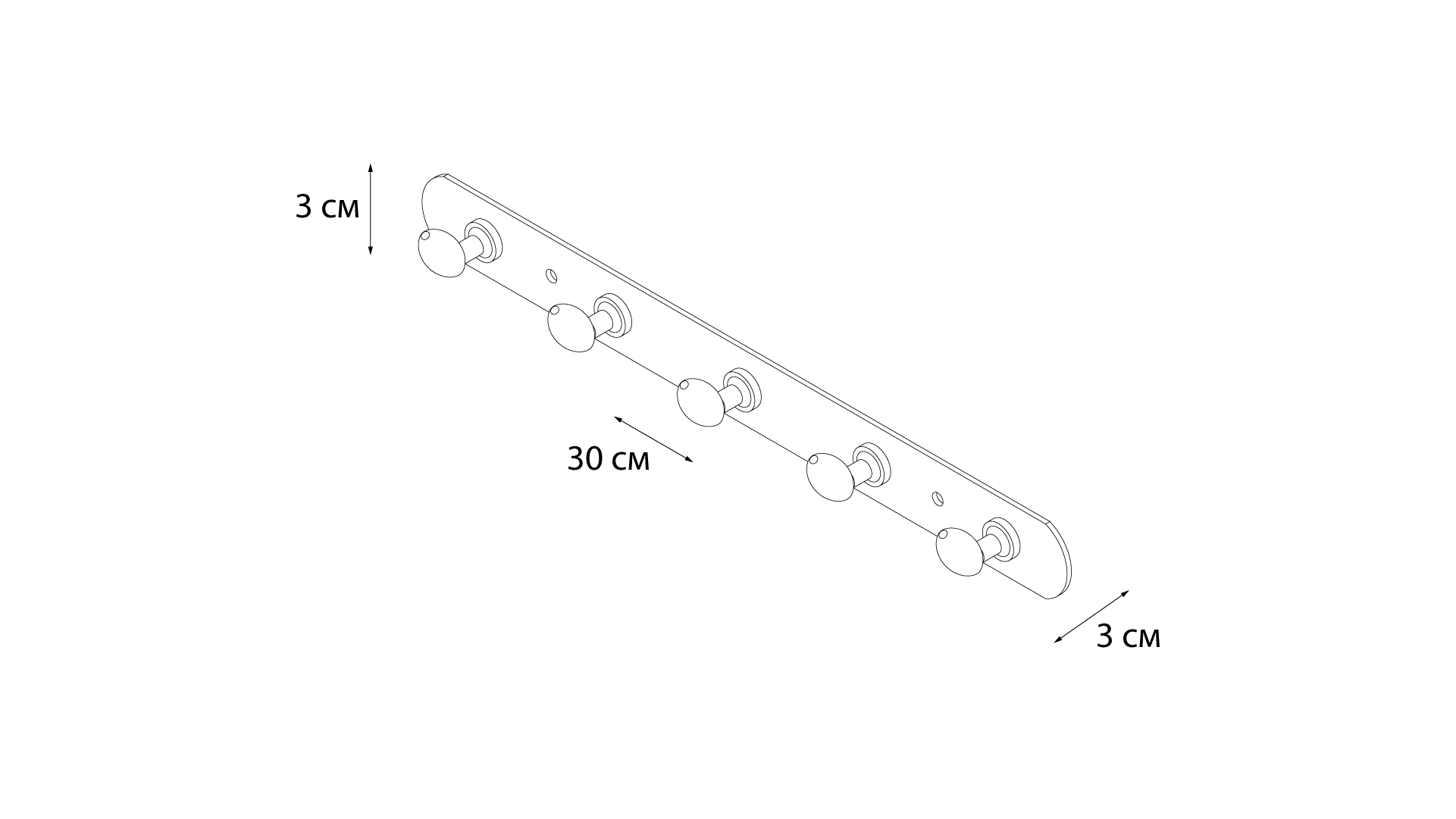 Планка 5 крючков Fixsen FX-1415