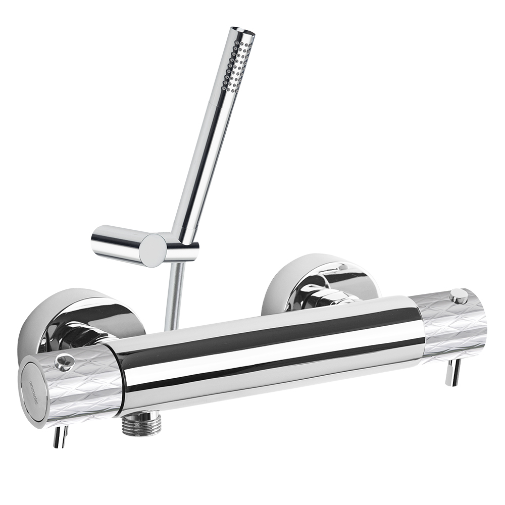 Термостатический смеситель для душа наружнего монтажа с душевым комплектом ODISEA JOYA 593401MO