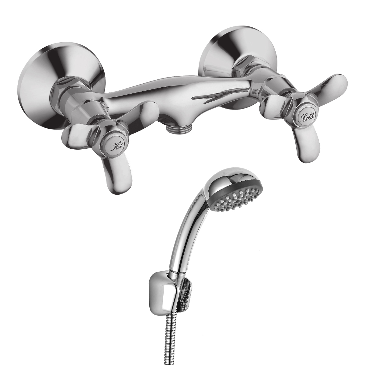 Q02 Смеситель для душа, без излива, р/ДВ, хром, ROS, Q02-41