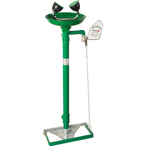 Аварийная раковина для промывки глаз из полипропилена с рычагом и педалью