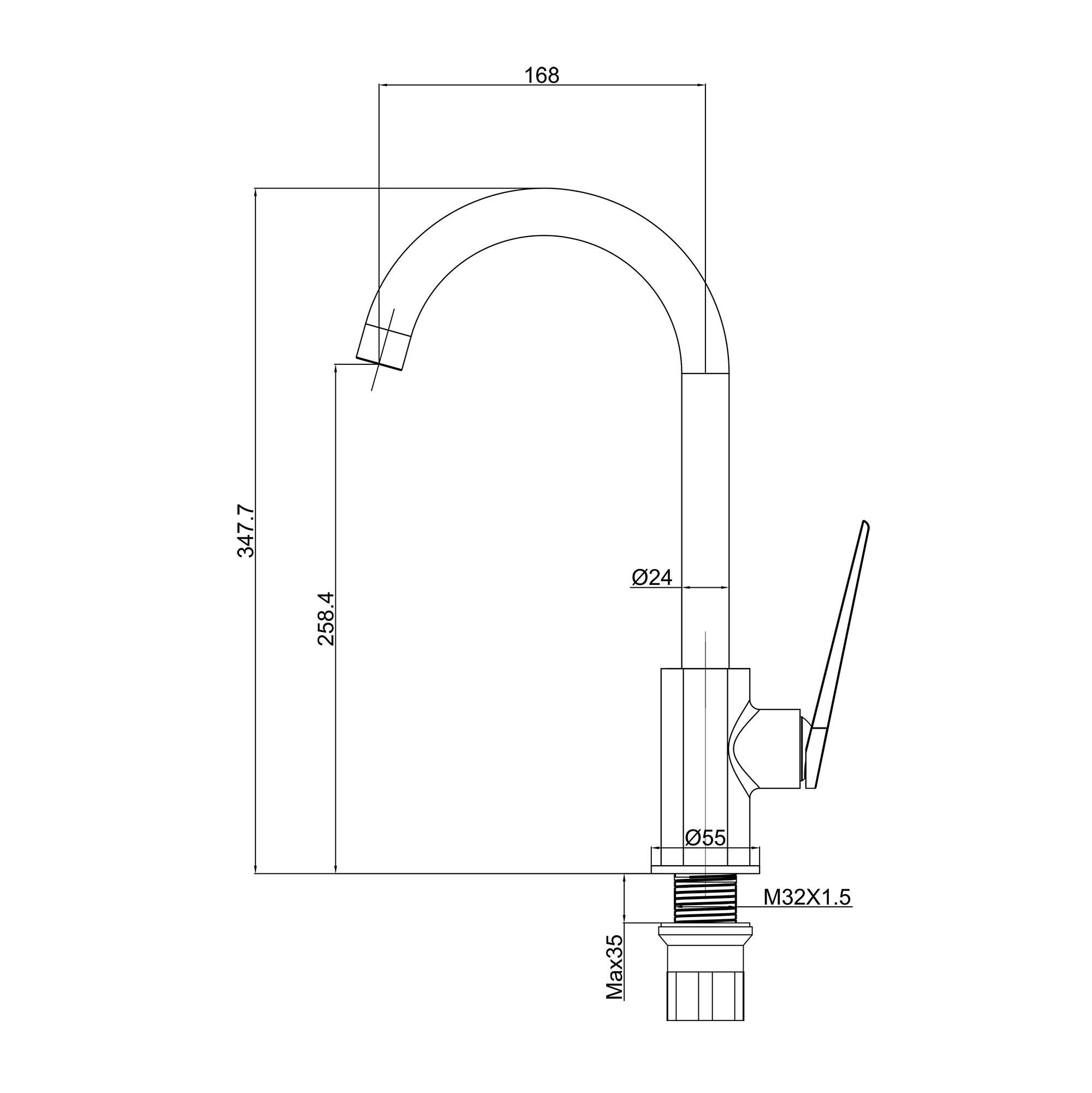 Смеситель для кухни TOKITO URAYASU хром (TOK-URA-1013)