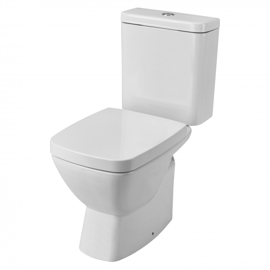 НЕО Унитаз-компакт, горизон. выпуск, 2-х реж. арматура, сиденье дюропласт Soft-close, Clip-up. САНТЕ