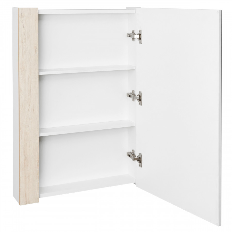 Зеркальный шкаф КАНТРИ 55, белый, дуб верона