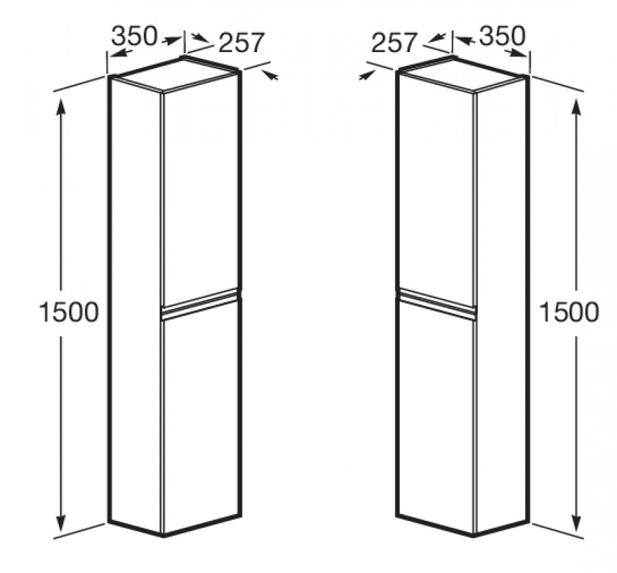 OLETA Шкаф-колонна 35, белый глянец