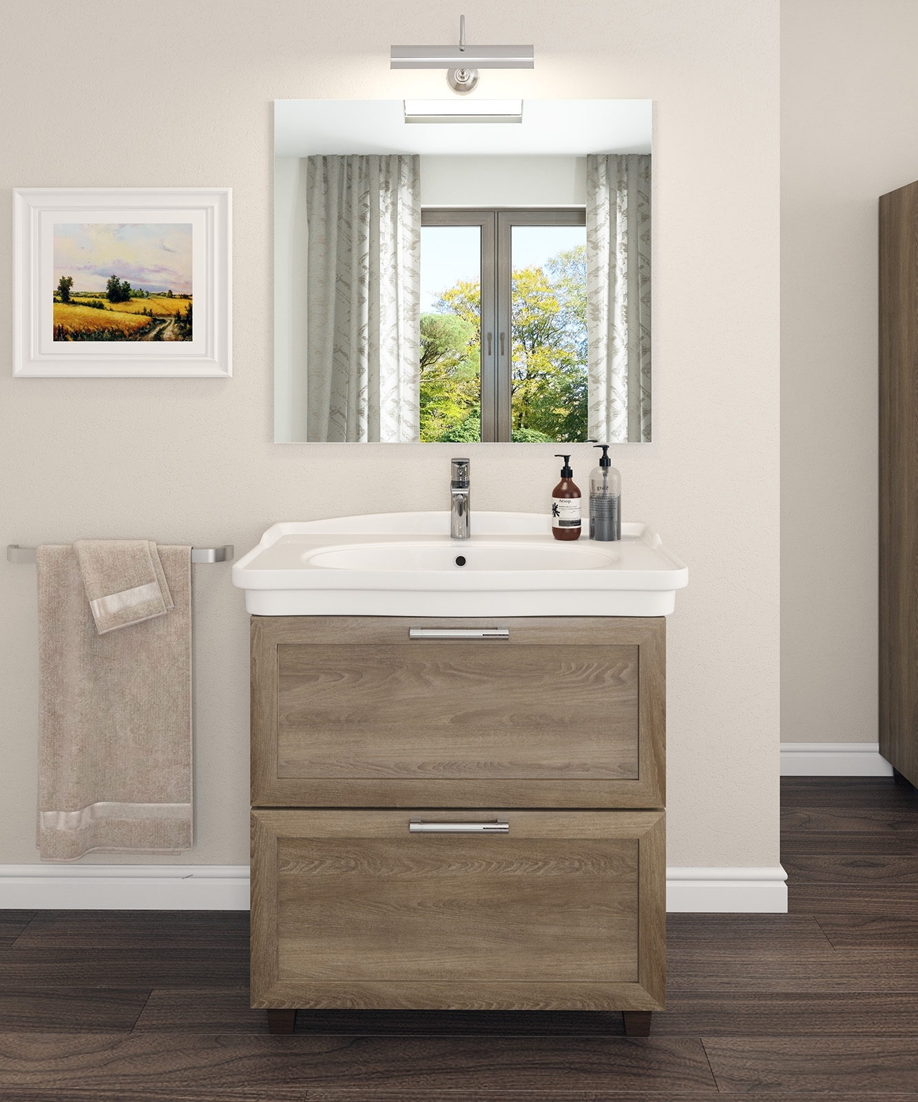 Раковина KIROVIT Модерн 850 мебельная белый (Вн Крв37) 4640021065891