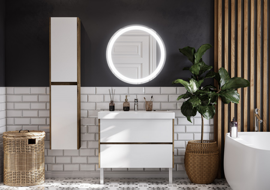 Зеркало АНЕЛЛО 85, круглое, с подсветкой