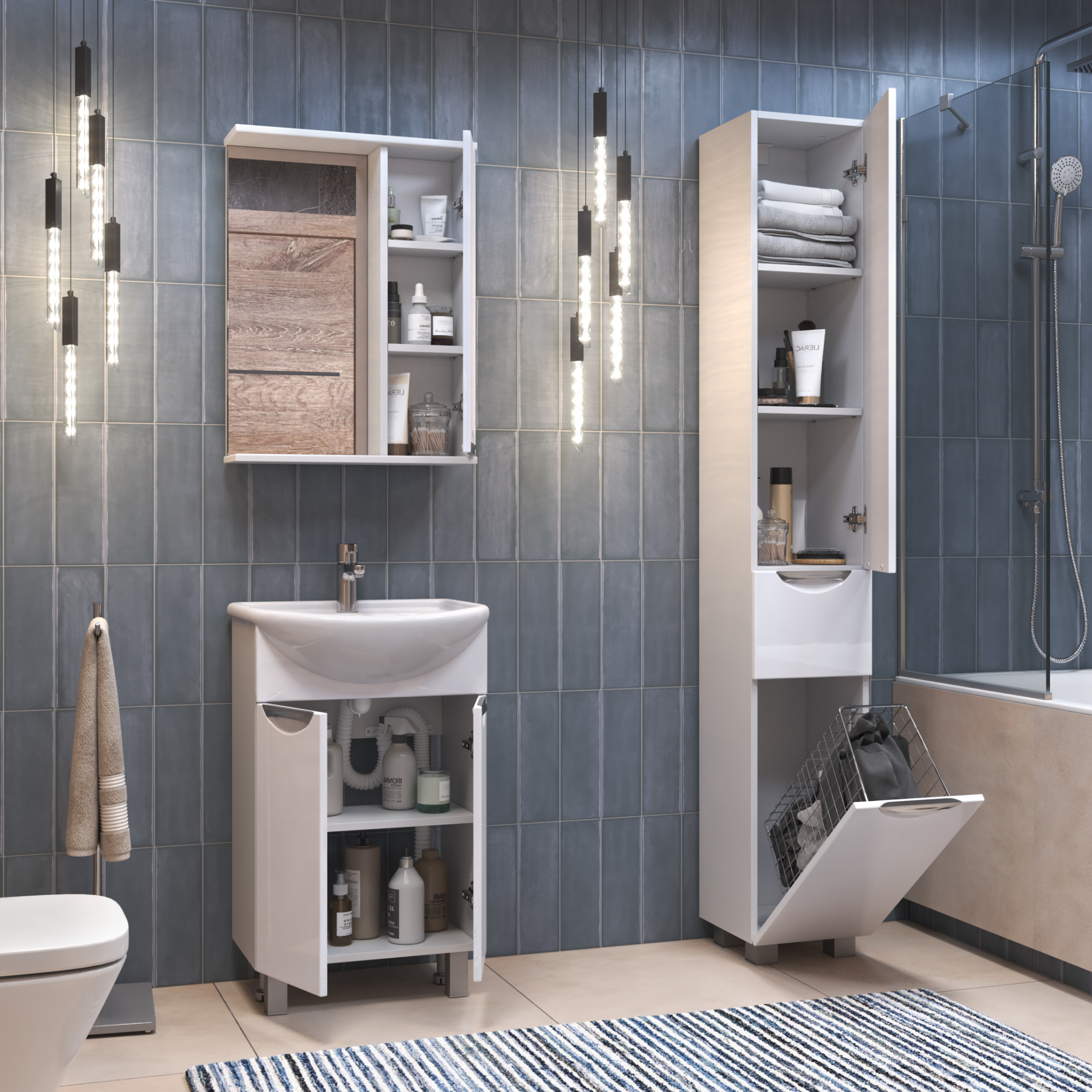 Зеркало со шкафом VIGO Callao 50 подвесное белый (z.CAL.50.R)