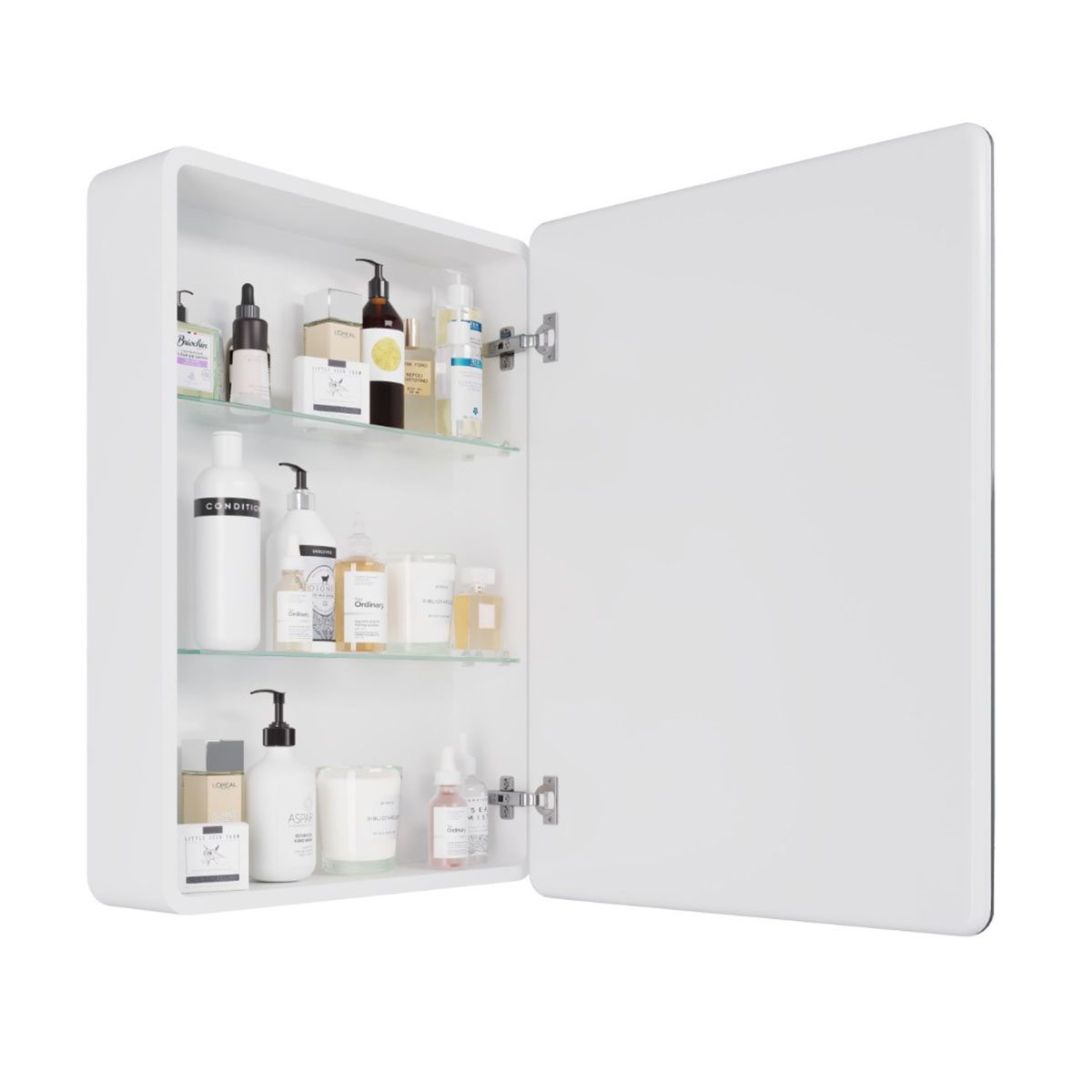 Шкаф зеркальный Lemark ELEMENT 60х80 см 1 дверный, петли справа, с подсветкой, с розеткой, цвет корп