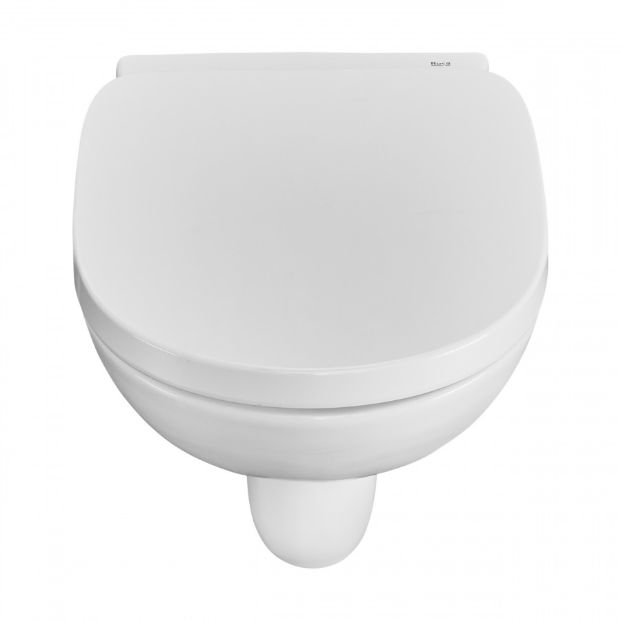 DEBBA ROUND  Чаша унитаза подвесного c безободковым смывом, гориз. выпуск, белая. ROCA