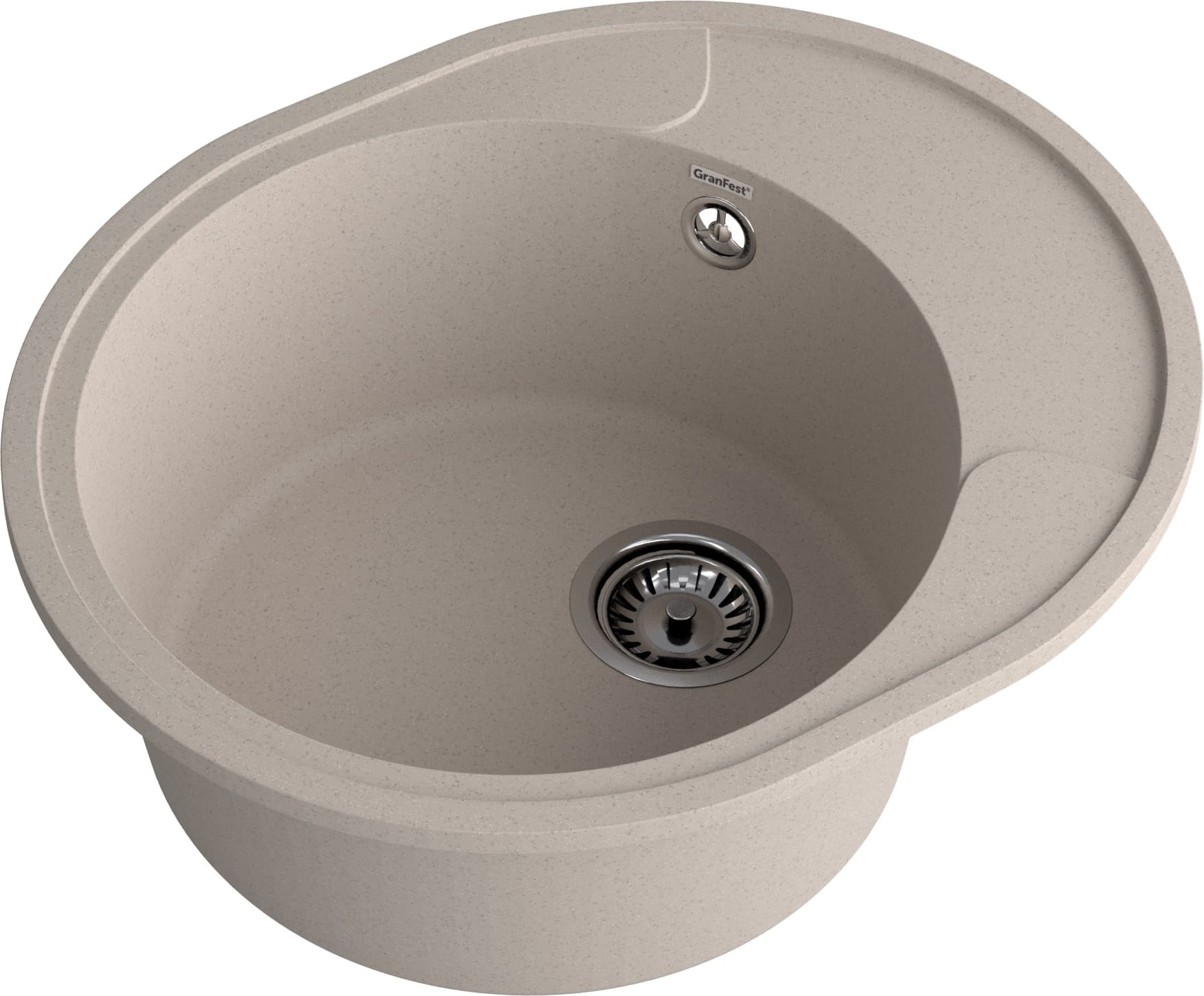 GRANFEST Мойка URBAN 857L  1-чаша+крыло 570*480мм песочный арт.GF-UR-