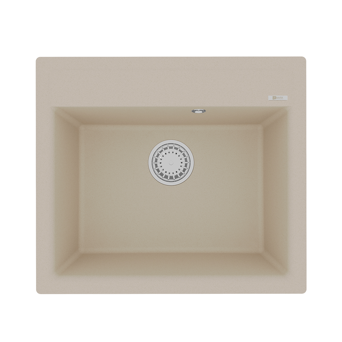 Кухонная мойка Lemark HANKA 570 врезная прямоугольная из кварцгранита, Бежевый