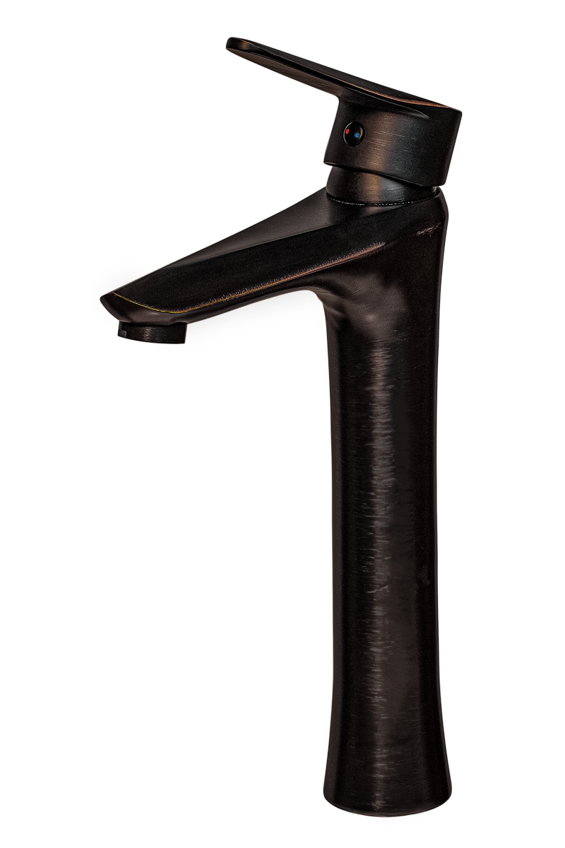 Смеситель для раковины ПРОФСАН ПСМ-301-6 STEEL нержавеющая сталь AISI-304 высокий тип См-УмОЦБА Черн