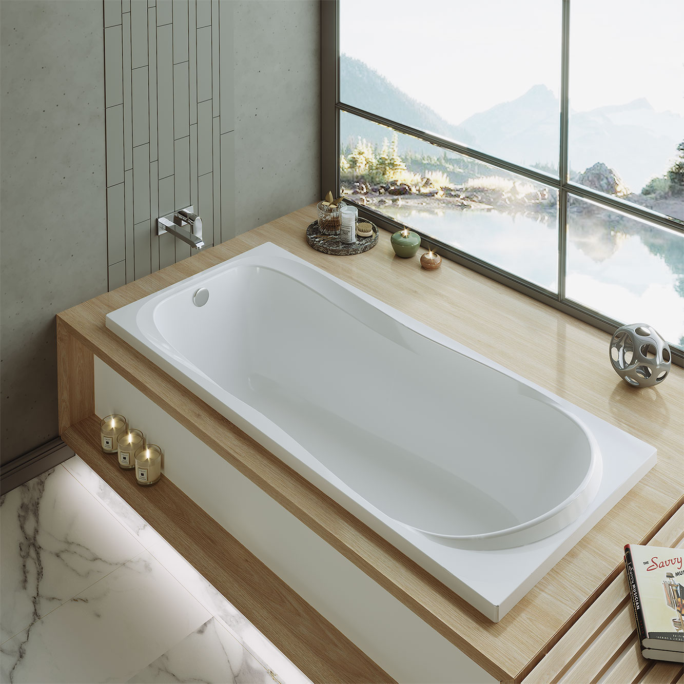 Ванна акриловая ALEX BAITLER SAIMA 170*70 белая