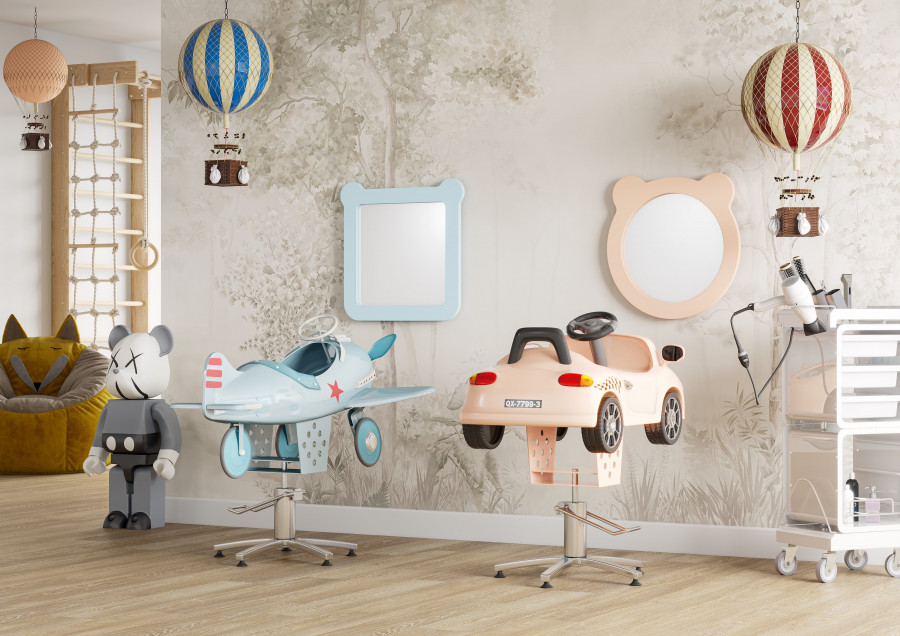 Зеркало КАСПЕР МИШКА , круглое, розовый матовый