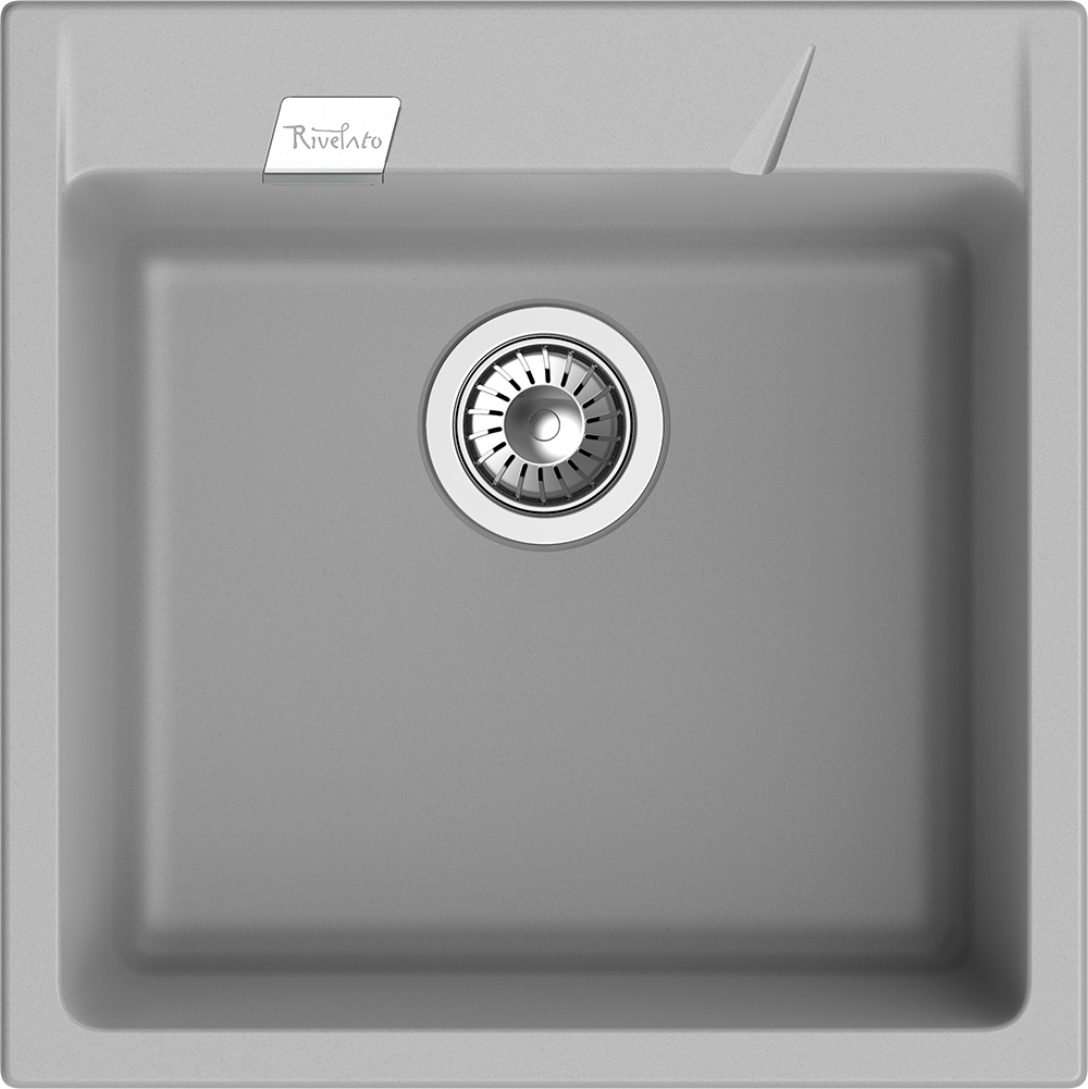 RIVELATO Мойка RAUM 50  1-чаша 500*510мм grigio metallizzato арт.