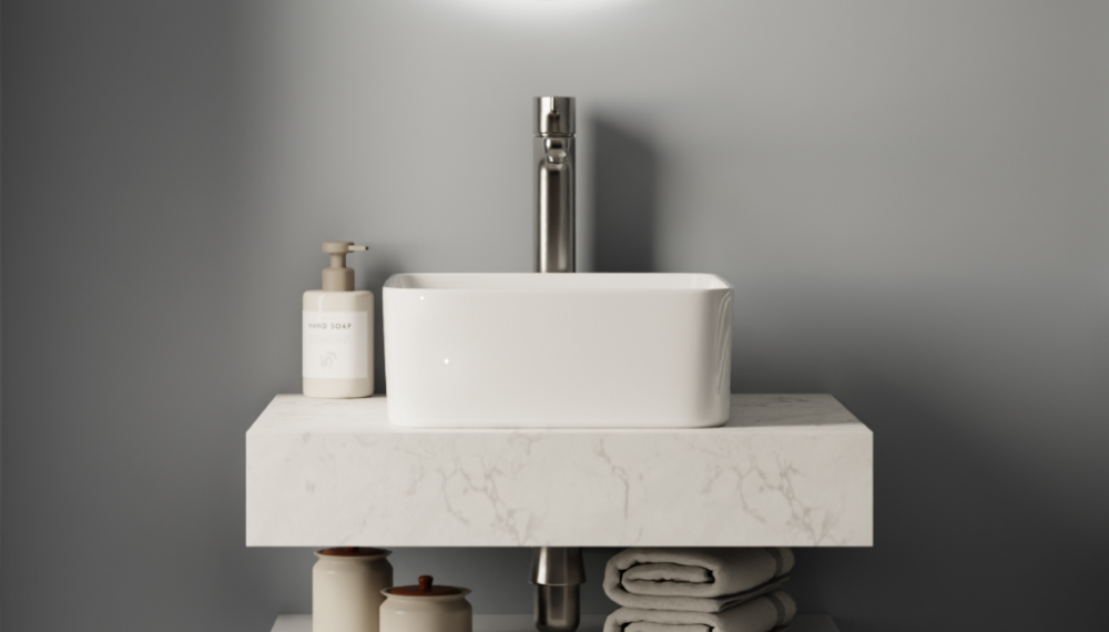 Столешница VELVEX Unit 60 белый мрамор