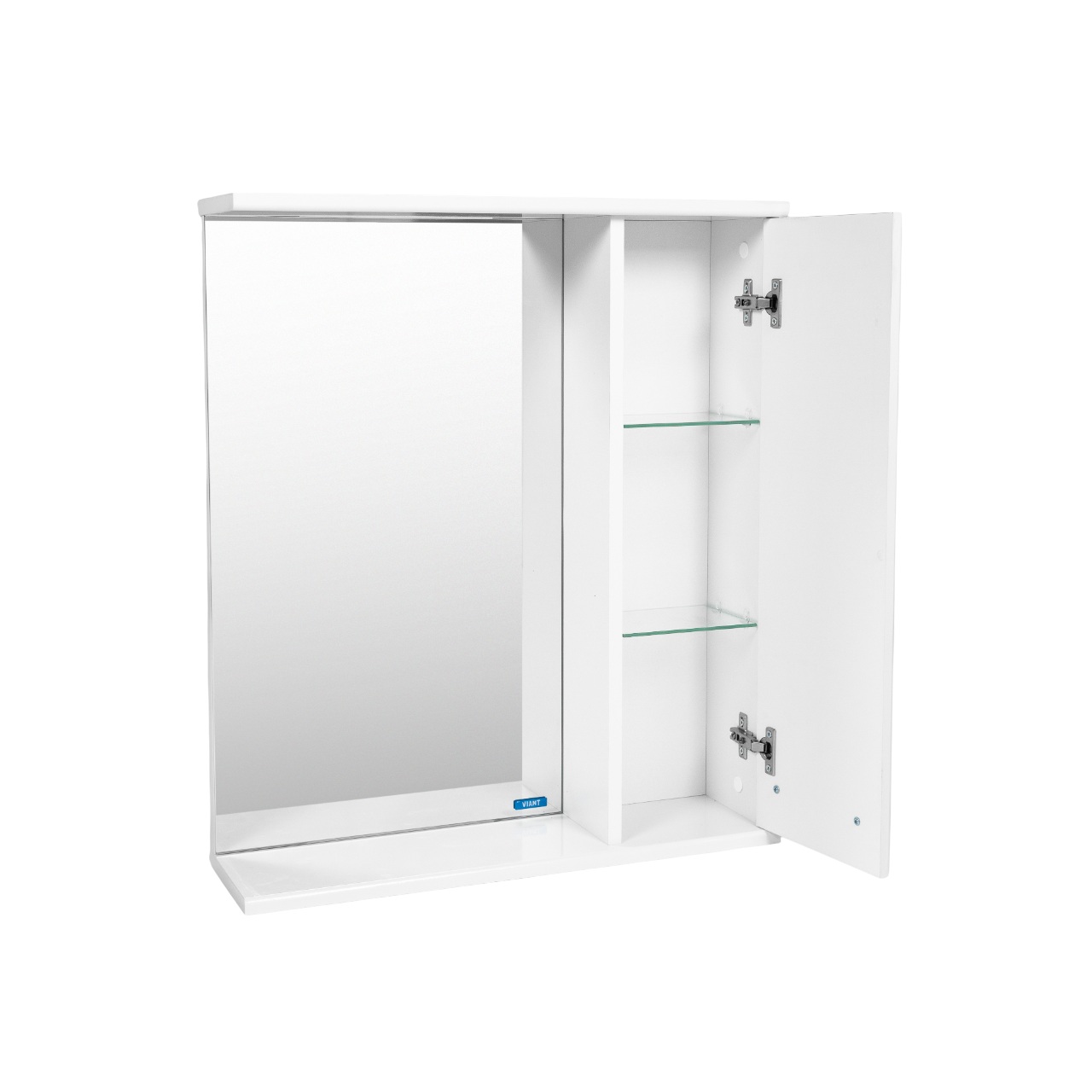 Зеркало со шкафом VIANT МИЛАН 60 подвесное белый (VMIL60-ZSHR)