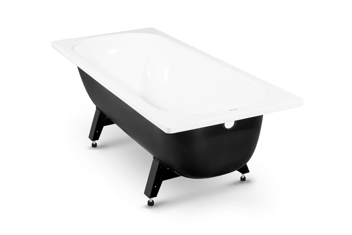 REIMAR Ванна стальная 120x70x40 cм. с опорной подставкой, без ранта, белая орхидея, ВИЗ