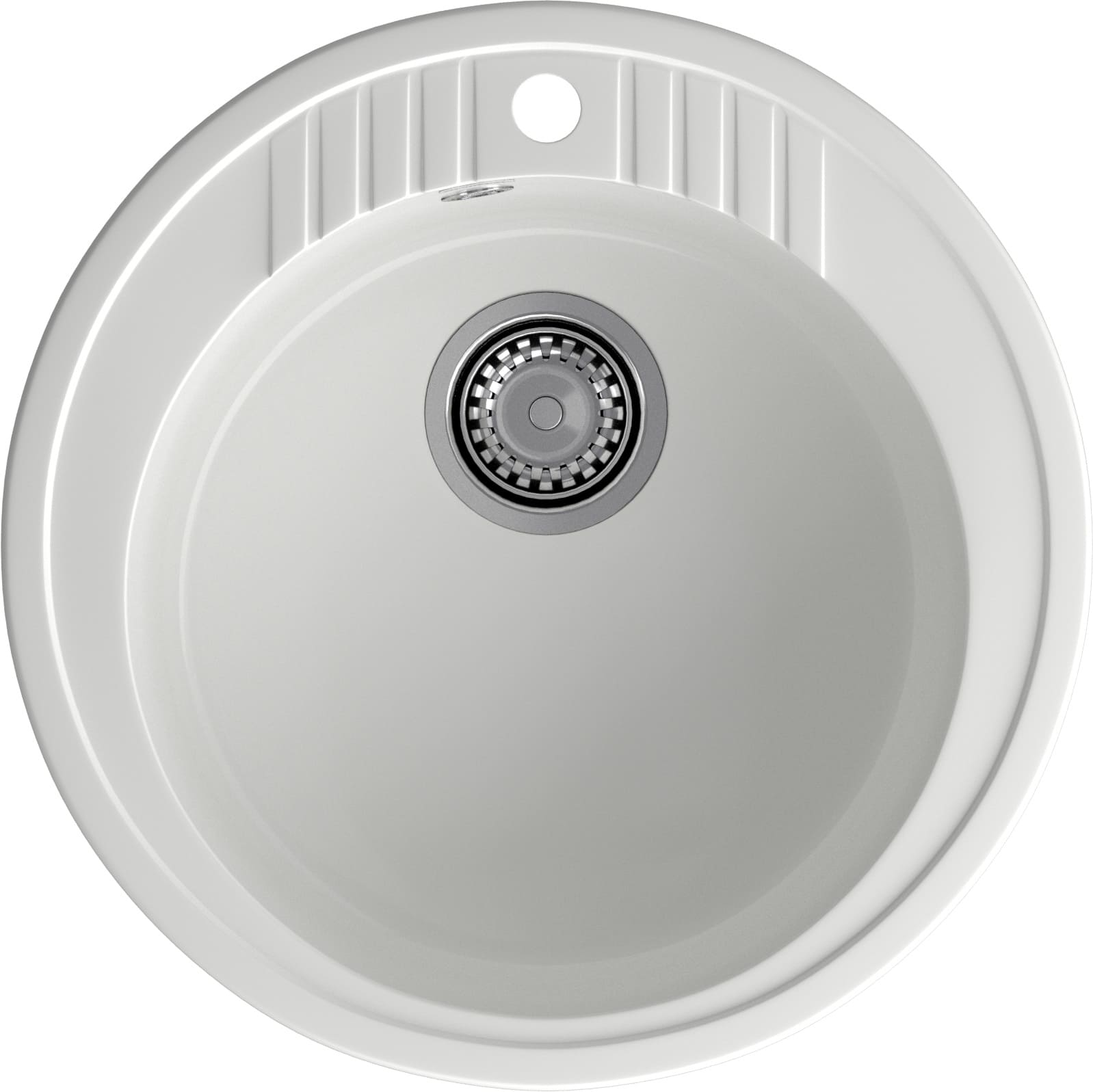 GRANFEST Мойка композит RONDO GF-R--520   D=520 мм   иней   арт.GF-