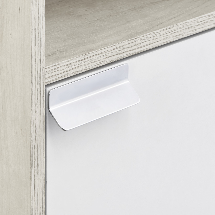 Шкаф ФЛАЙ 35, подвесной, одностворчатый, правый, белый, дуб крафт