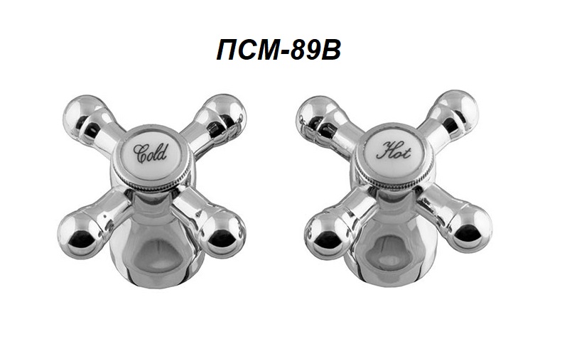 Маховик для смесителя ПРОФСАН Крест металл PSM-89B-7720 пара