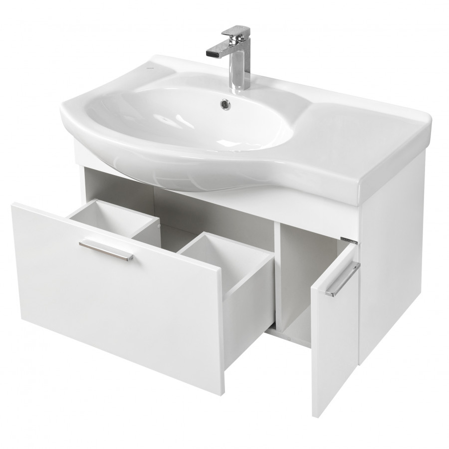 Тумба ИНДИ 80, белая (под раковину КОРАЛЛ 83)