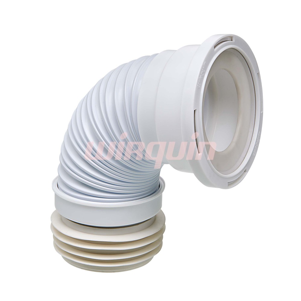 Труба для унитаза гофрированная армированная L190-330 мм, D110 мм, PUSH-FIT 