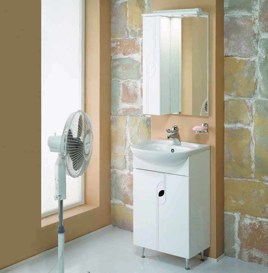 Зеркальный шкаф ПАНДА 50, левый, белый