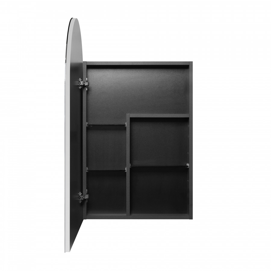 Зеркальный шкаф САНТА-БАРБАРА 60, левый, графит