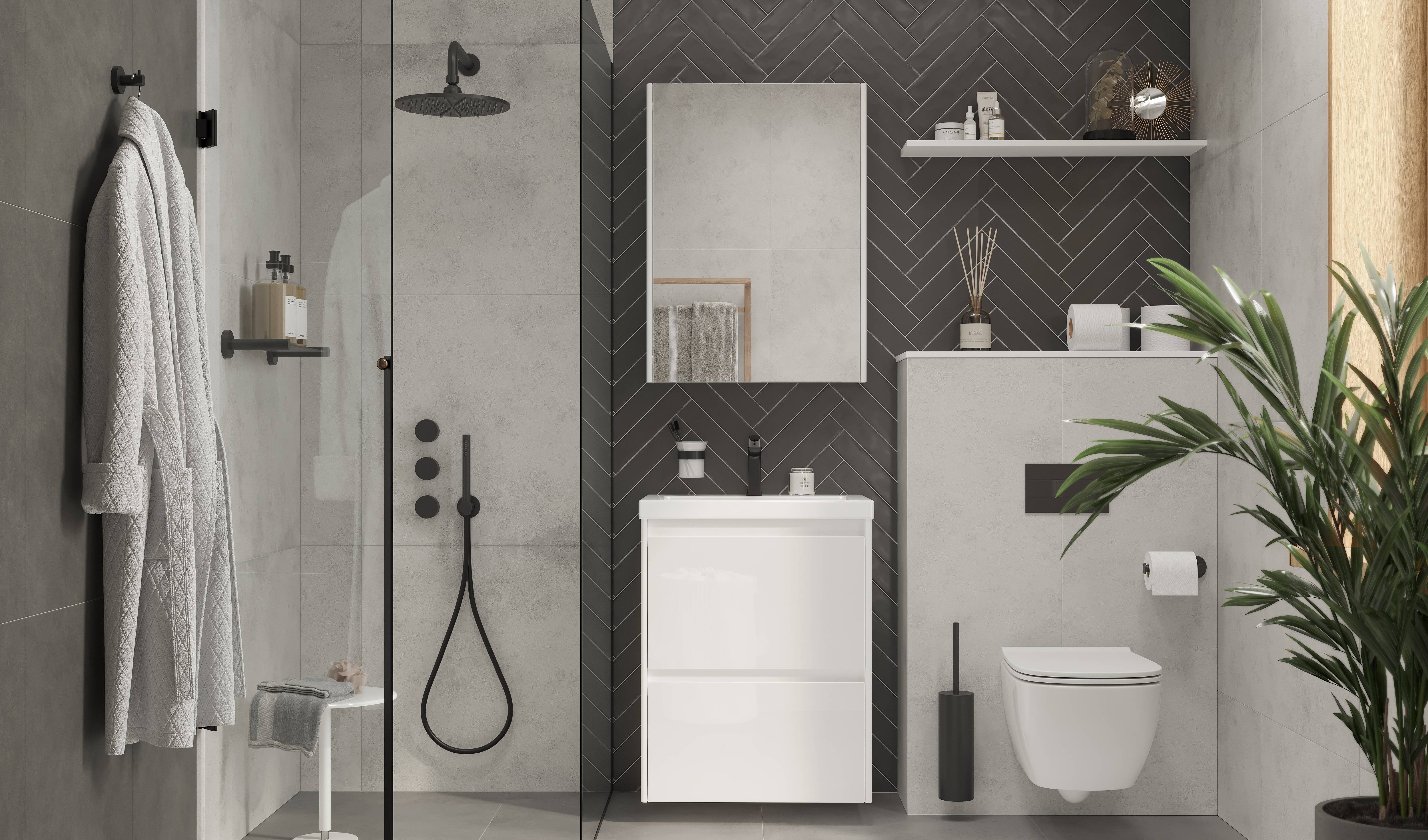 Шкаф навесной VELVEX Klaufs 600 с зеркалом