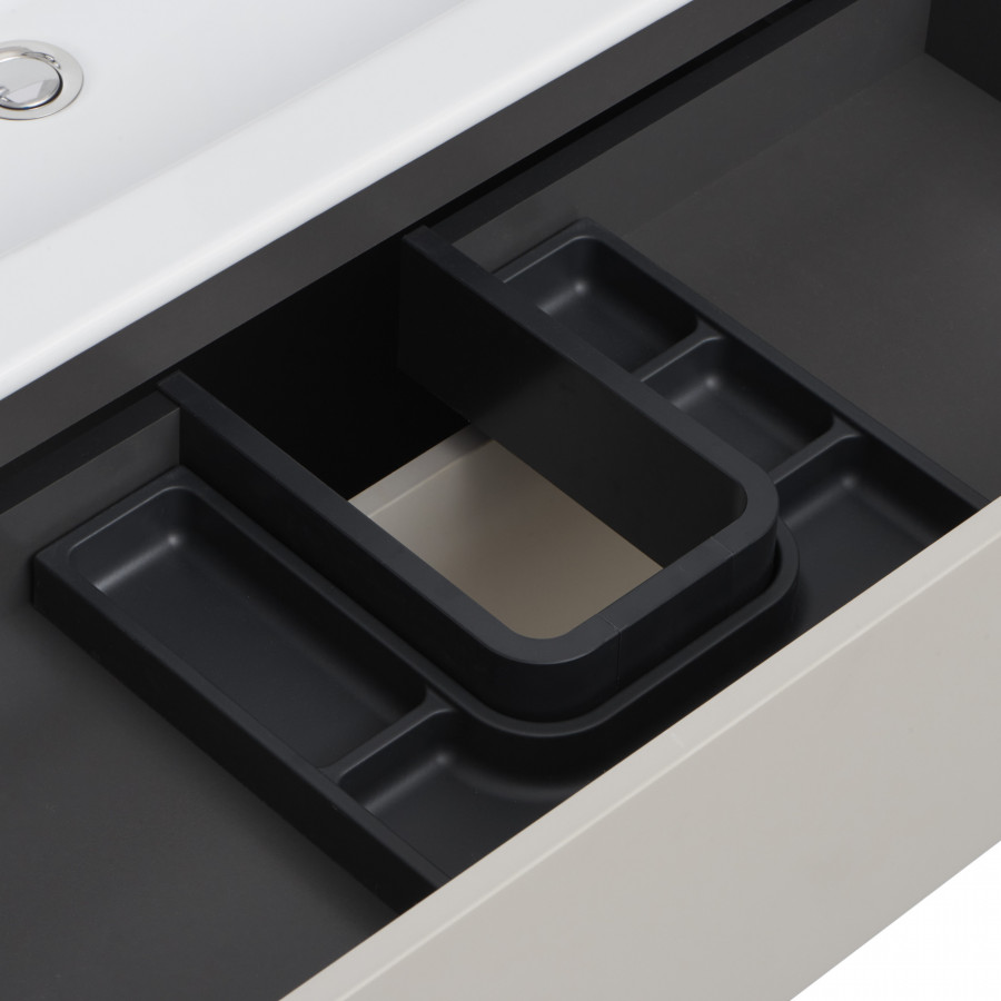 Тумба СОХО 75, слэйт, галька серая (под раковину ЭЛИНА 75)