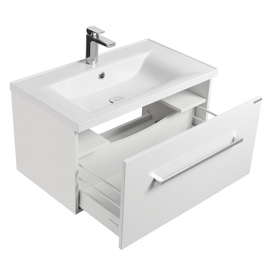 Тумба МАДРИД 80 М, белая (под раковину АЙРИС 80, АЙРИС М 80, ПРЕМЬЕР М 80)