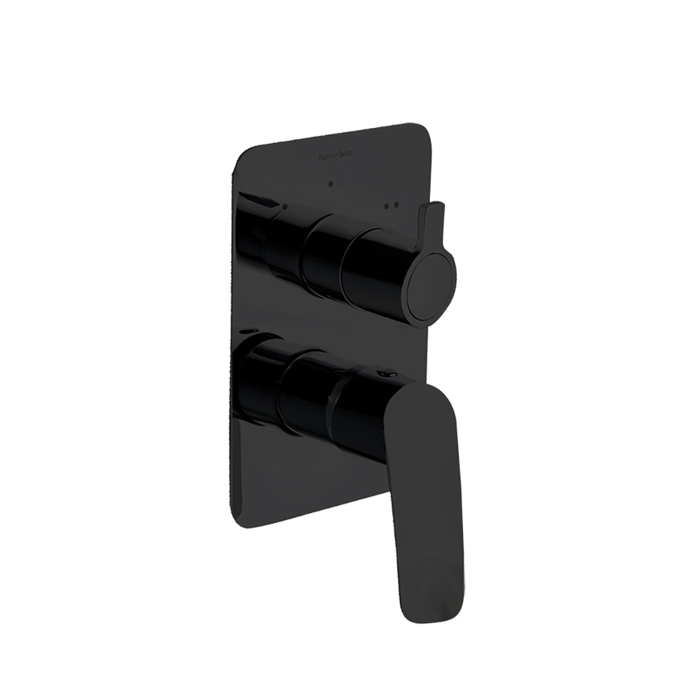 Встраиваемый смеситель для душа NEW FLY 571502SNM матовый черный на 2 выхода