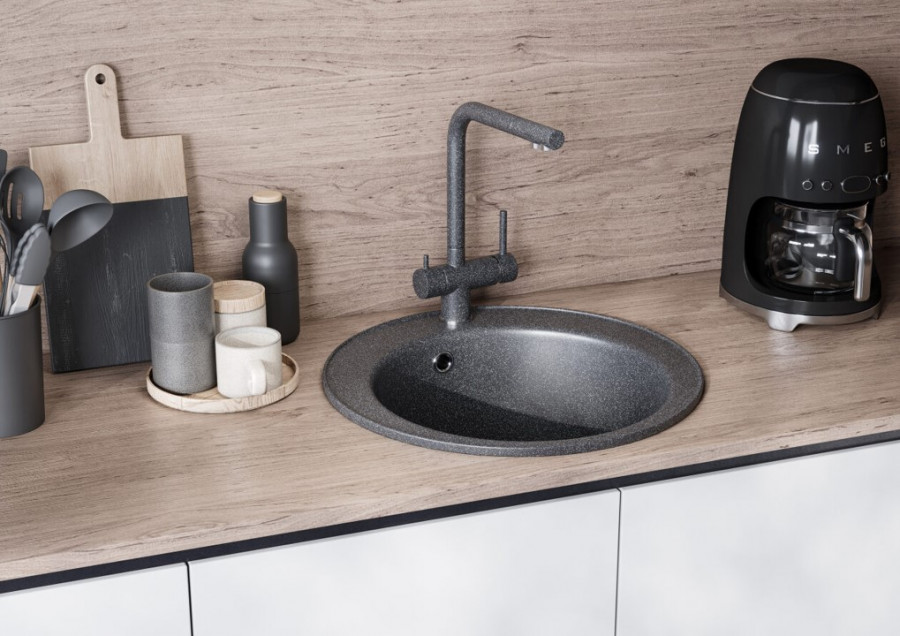 Мойка кухонная ШЕЛЛИ 50, круглая, графит