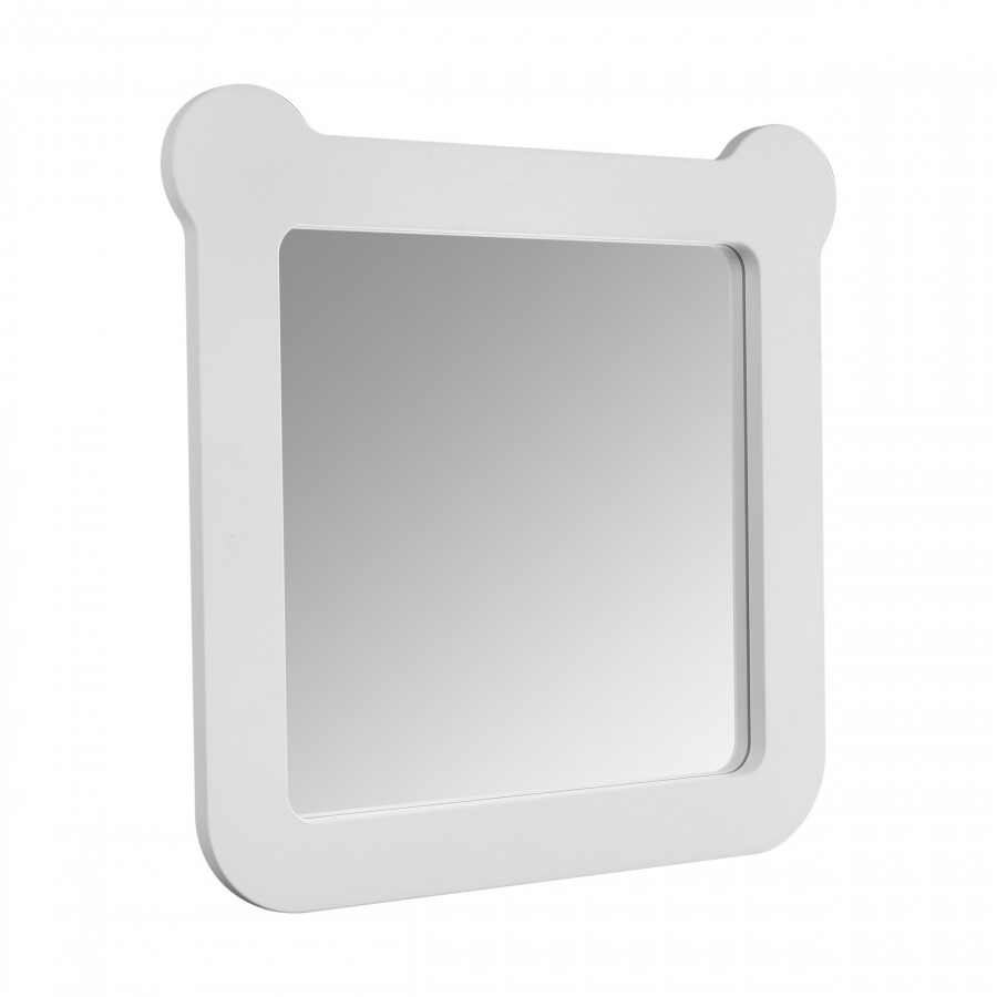 Зеркало КАСПЕР МИШКА, квадратное, белый матовый