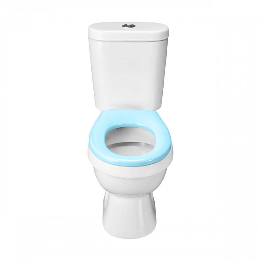 КАСПЕР Унитаз-компакт детский, горизонт. выпуск,1-а режим.арм,сиденье полипроп, пл.кр,голубой,САНТЕК