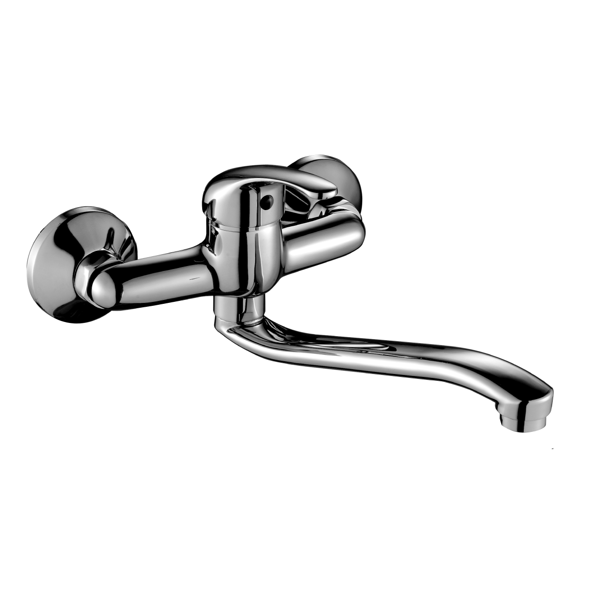 A35 Смеситель для кухни, пов.излив 267мм на стену, р/ОД, хром, ROS, A35-24