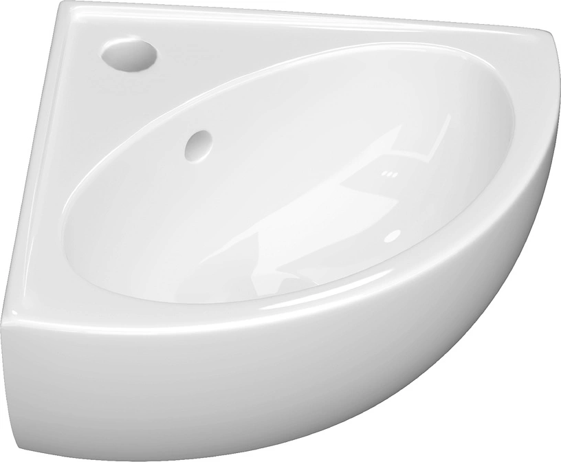 Раковина КЕРАМИН ЛАГО 55 УГЛОВОЙ белый глянец CDB00024896 (4810531139829)