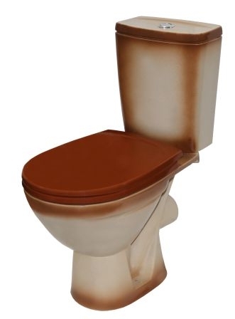 СОЛО Унитаз-компакт горизонт. вып., 2-х режим. арм. "Уклад", сид. полипр. "Уклад", коричневый, ROSA