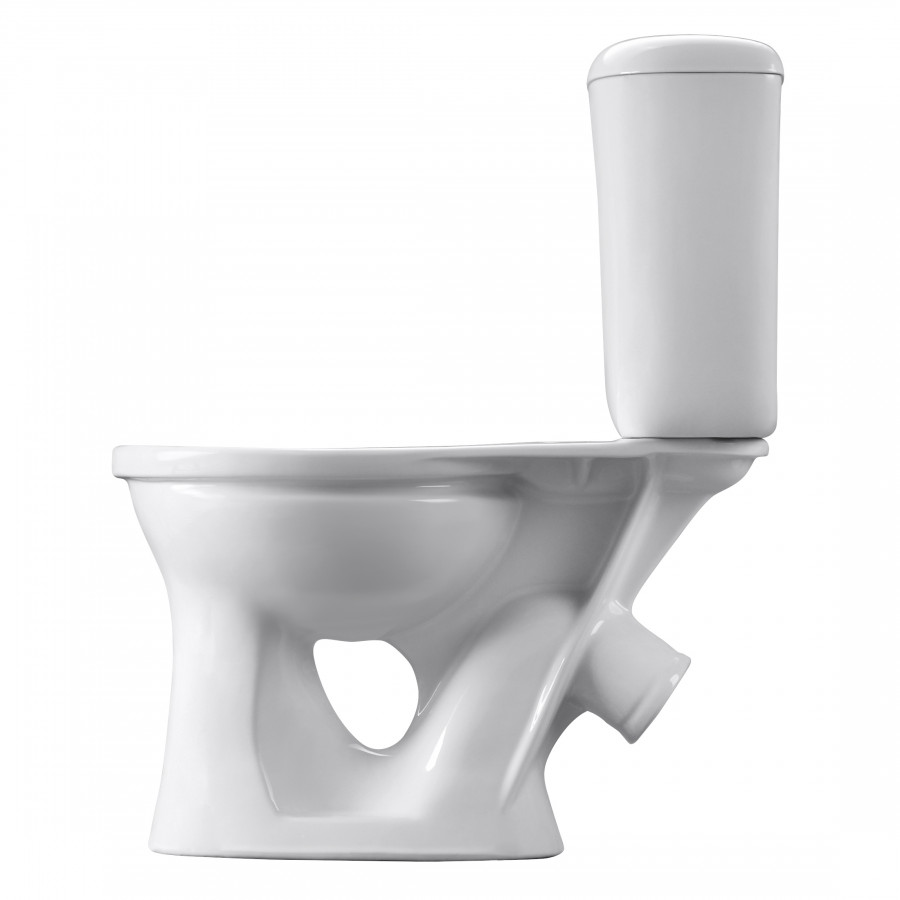 Унитаз-компакт Виктория косой выпуск,  с бачком Виктория н/п., кнопочной арматурой и сиденьем  SANTE