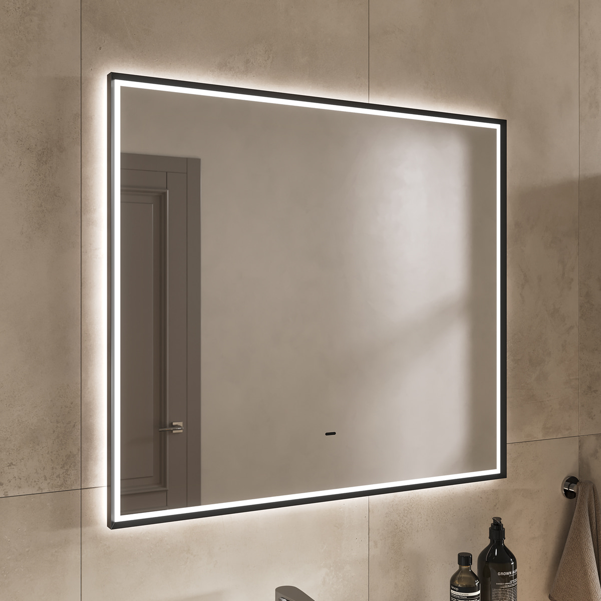 Зеркало EQUIL Forest LED 90 черный