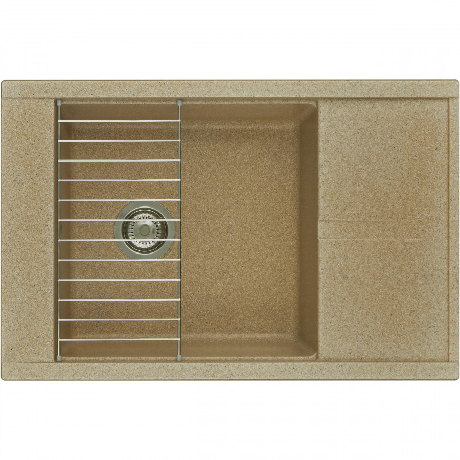 Мойка для кухни Делия 78 787x516x218 мм, прямоуг. с крылом, песочный