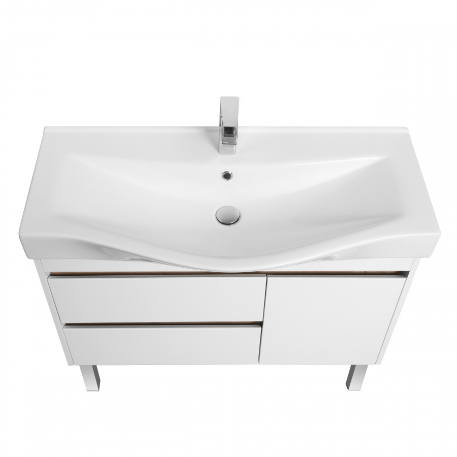 Тумба НОРТОН 100, белая (под раковину БЕВЕРЛИ 100)